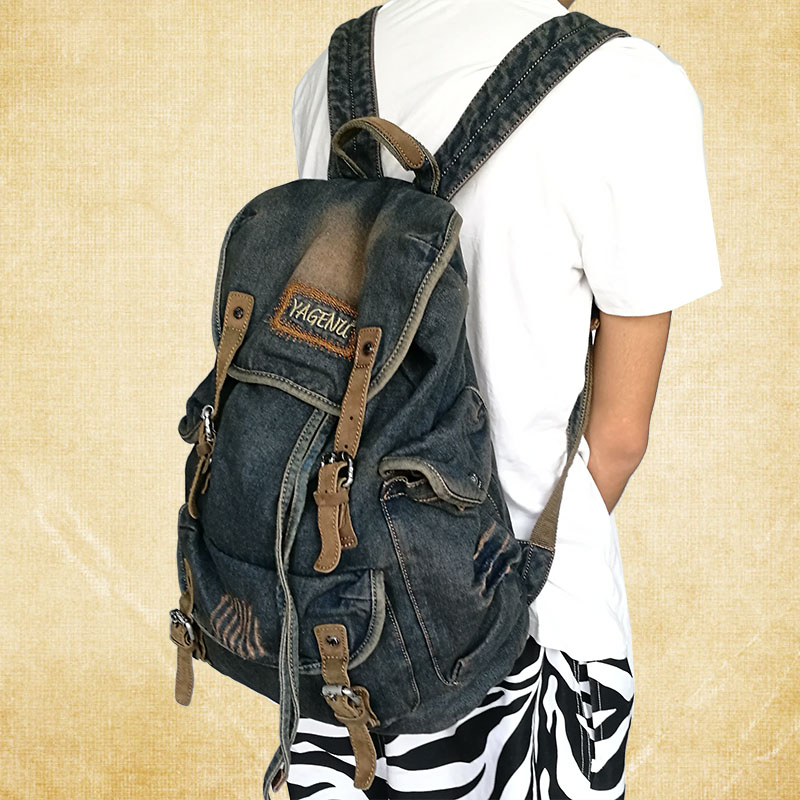 Canvas Backpack Casual - Винтажная сумка-рюкзак из канваса и кожи