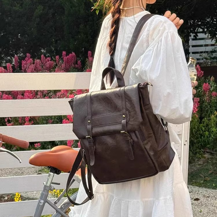 Женский повседневный рюкзак из – обзор и цена Leather Backpack Vintage