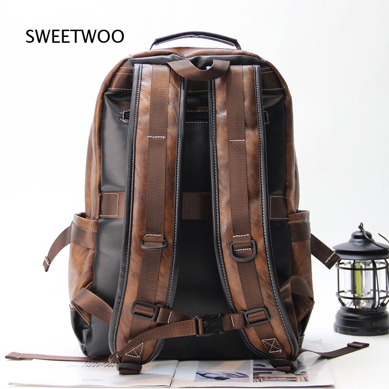 Мужской рюкзак из искусственно – обзор и цена Leather Backpack Vintage