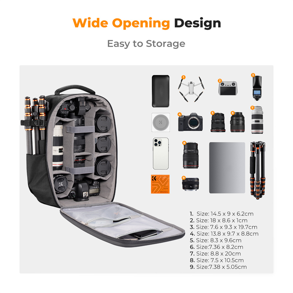 K&F CONCEPT – вместительная су – обзор и цена Rain Cover Backpack